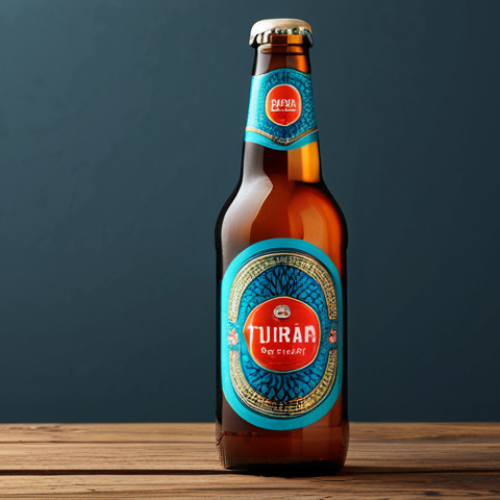 Home 17 **
"A visually striking beer label showcasing a vibrant, modern design with bold colors and minimalist typography. The label incorporates a stylized illustration reminiscent of Turkish art motifs. The beer bottle is sitting on a wooden table in a cozy Istanbul cafe setting, fully clothed, appropriate content, safe for work, perfect anatomy, natural proportions, professional product photography, high quality, professional, modest, family-friendly."
**